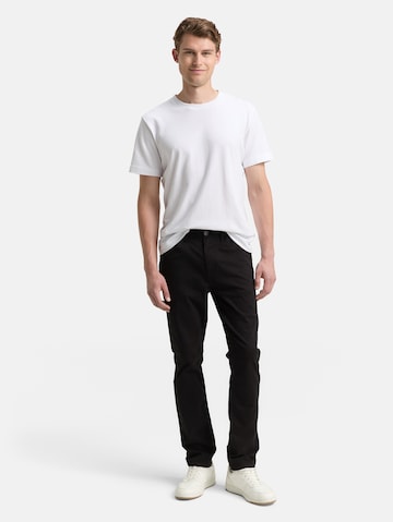 TOM TAILOR Slimfit Broek 'Josh' in Zwart
