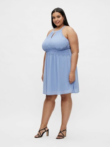 EVOKED Dress in Blue: front