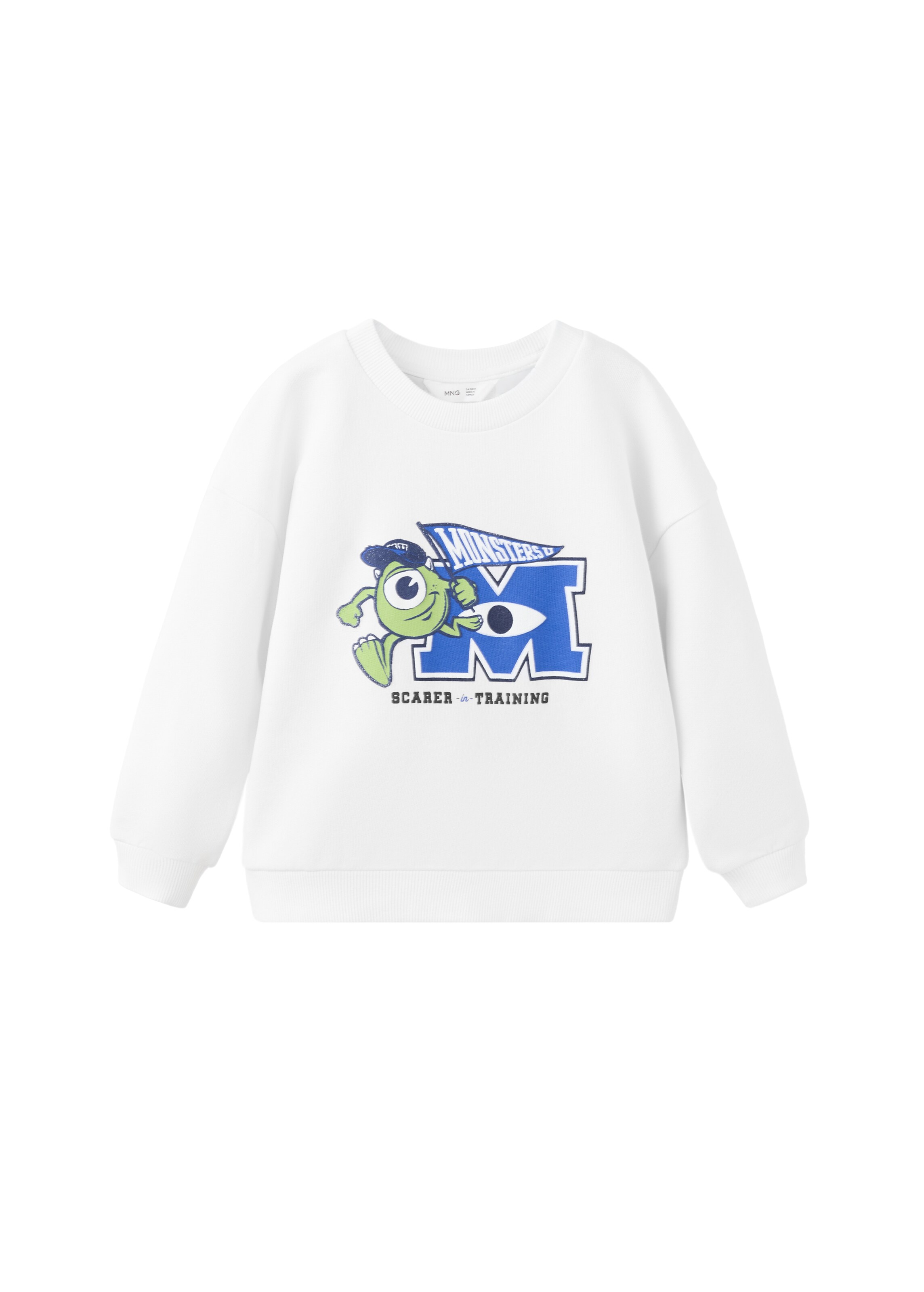 MANGO KIDS Sweatshirt 'MONSUD2' in 86 in de kleur Navy / Donkerblauw / Groen / Wit, Productweergave