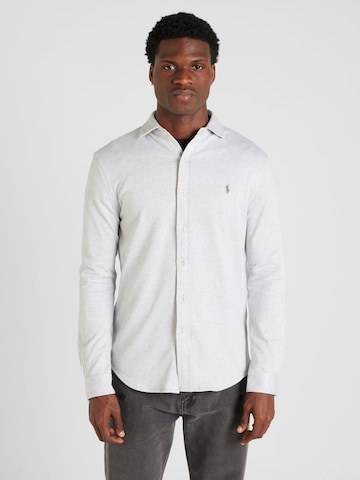 Polo Ralph Lauren Slim fit Overhemd in Grijs: voorkant