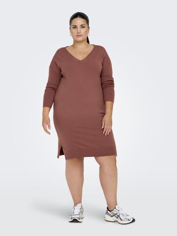 ONLY Carmakoma Gebreide jurk 'Ibi' in Rood