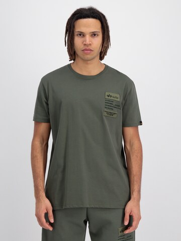 ALPHA INDUSTRIES Shirt in Groen: voorkant