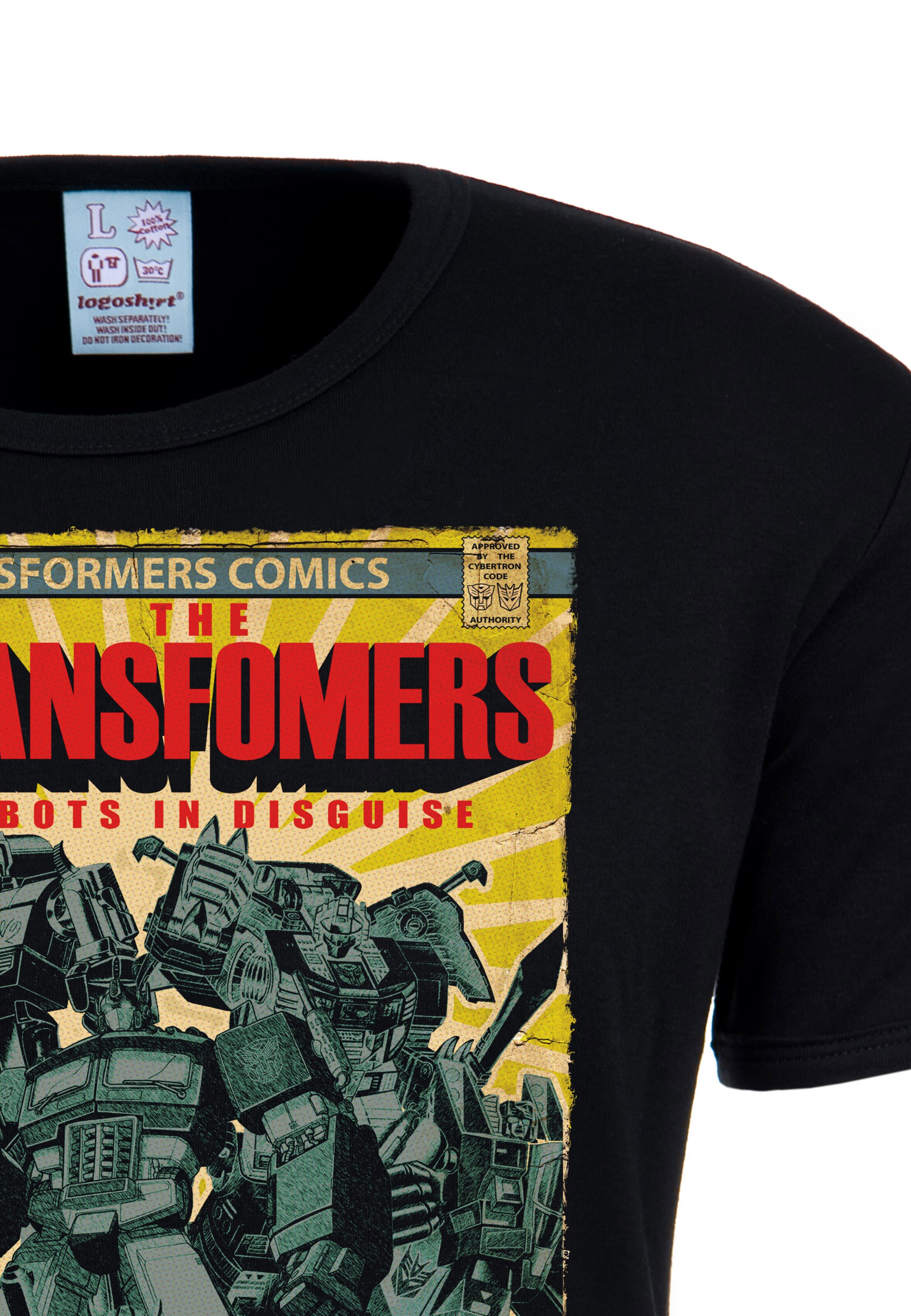 LOGOSHIRT T-Shirt 'Transformers - Robots In Disguise' in Schwarz