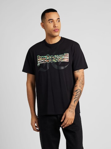 melns Just Cavalli T-Krekls: no priekšpuses
