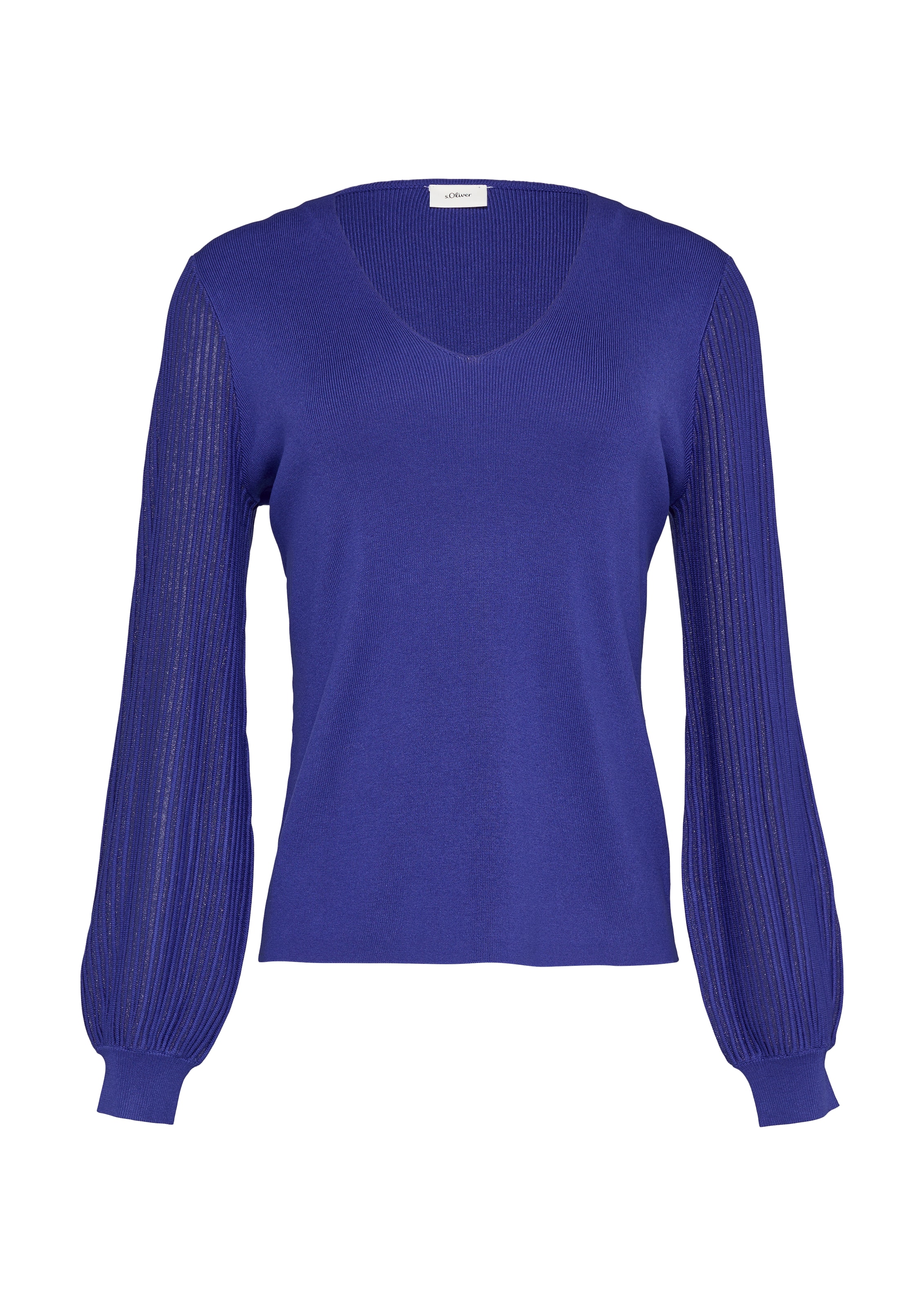 s.Oliver BLACK LABEL Trui in Blauw: voorkant