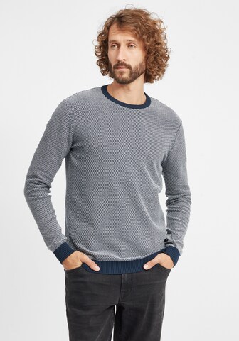 !Solid Sweater 'Dumon' in Blue: front