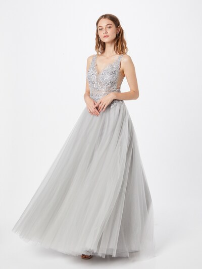 Rochie de seară LUXUAR pe gri argintiu / argintiu, Vizualizare model