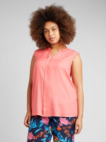 ONLY Carmakoma - Blusa 'MUMI' en rosa: frente