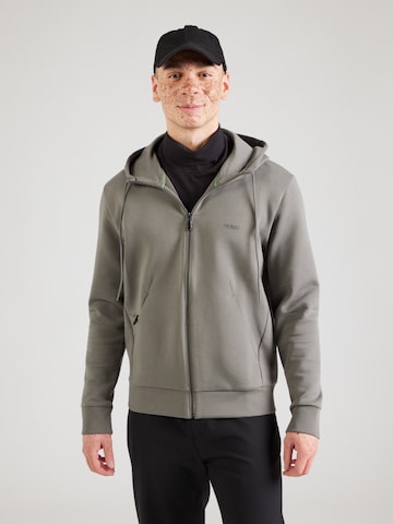 Veste de survêtement 'Saggy' BOSS Green en gris : devant