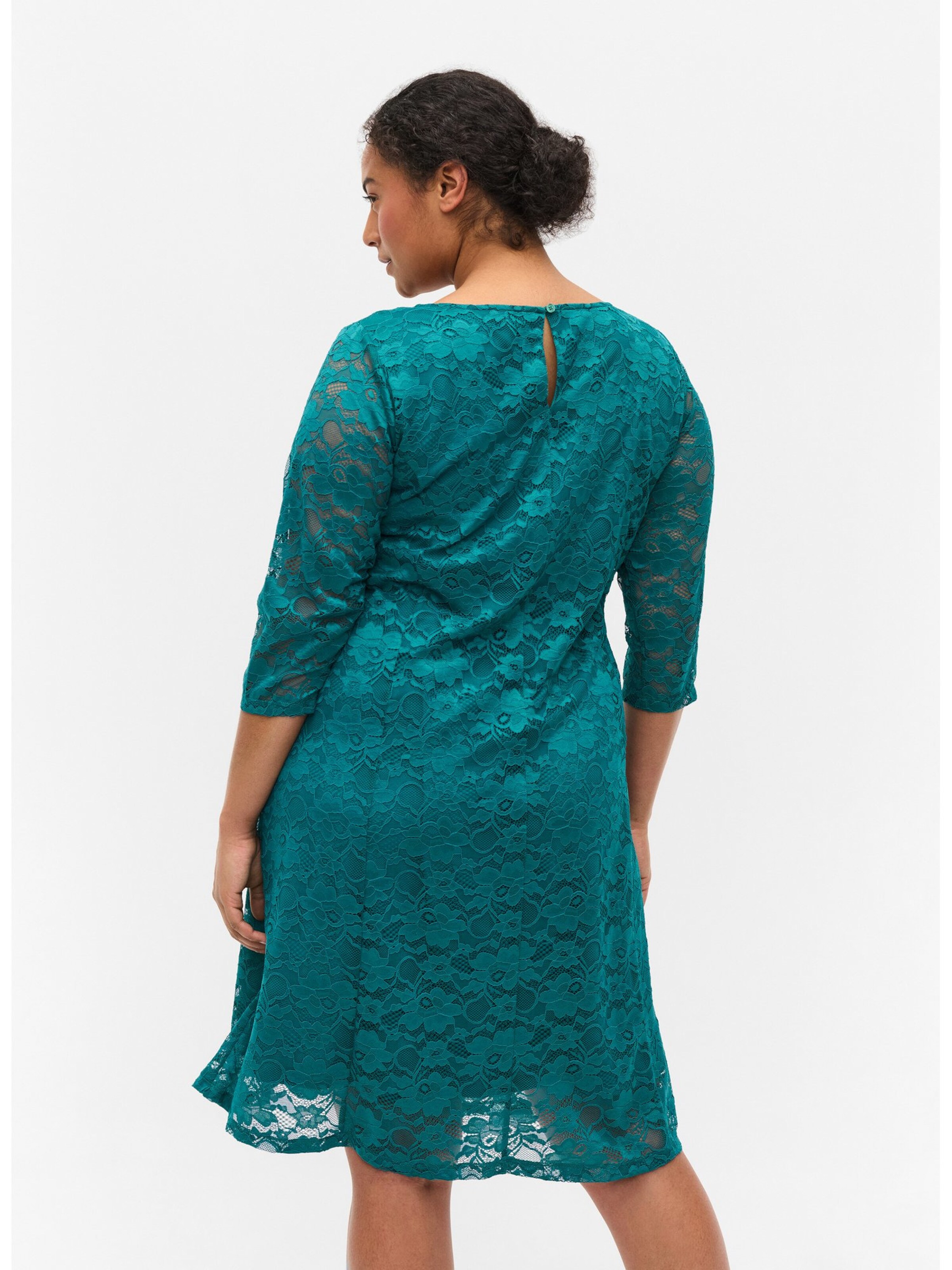 Frauen Große Größen Zizzi Kleid 'EBONNIE' in Grün - FO18170