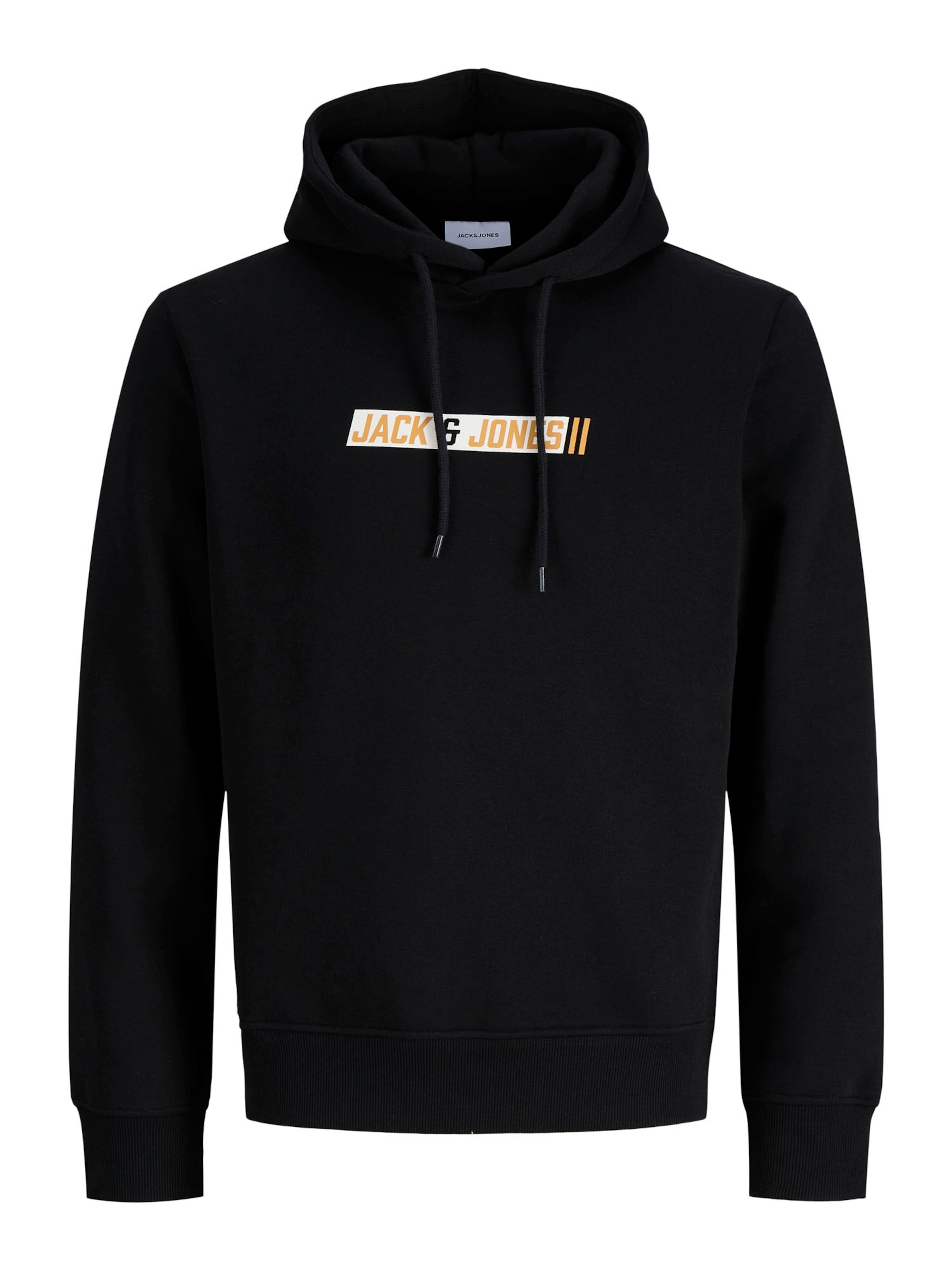 JACK & JONESSweater majica 'JJMUNK' - crna boja: prednji dio