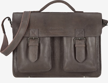 Greenland Nature Document Bag in Brown: front