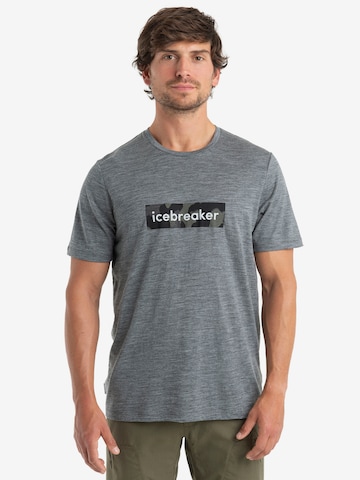 T-Shirt fonctionnel 'Natural' ICEBREAKER en gris : devant