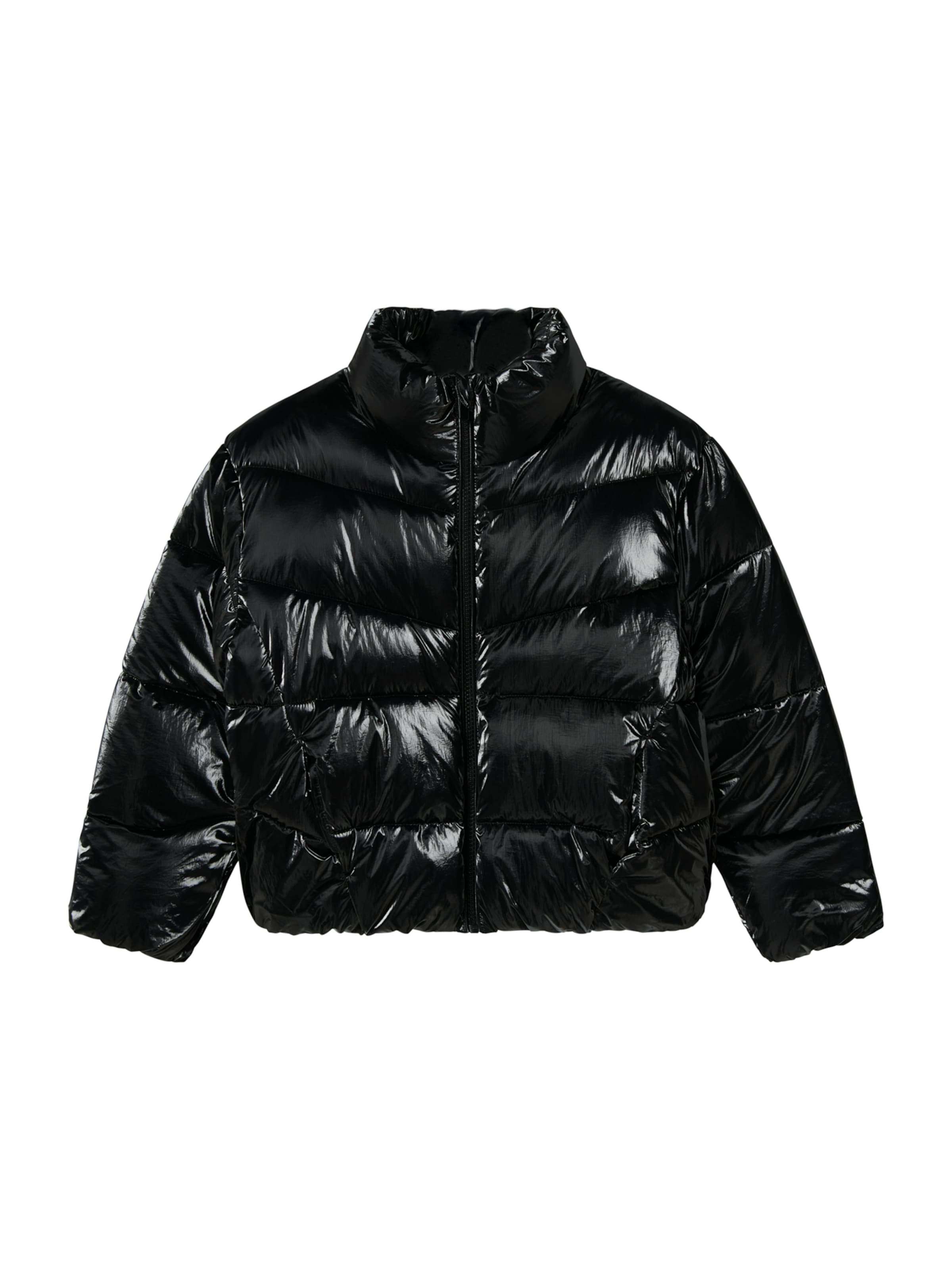 NAME IT Φθινοπωρινό και ανοιξιάτικο μπουφάν 'NKFManon' σε μαύρο: μπροστά