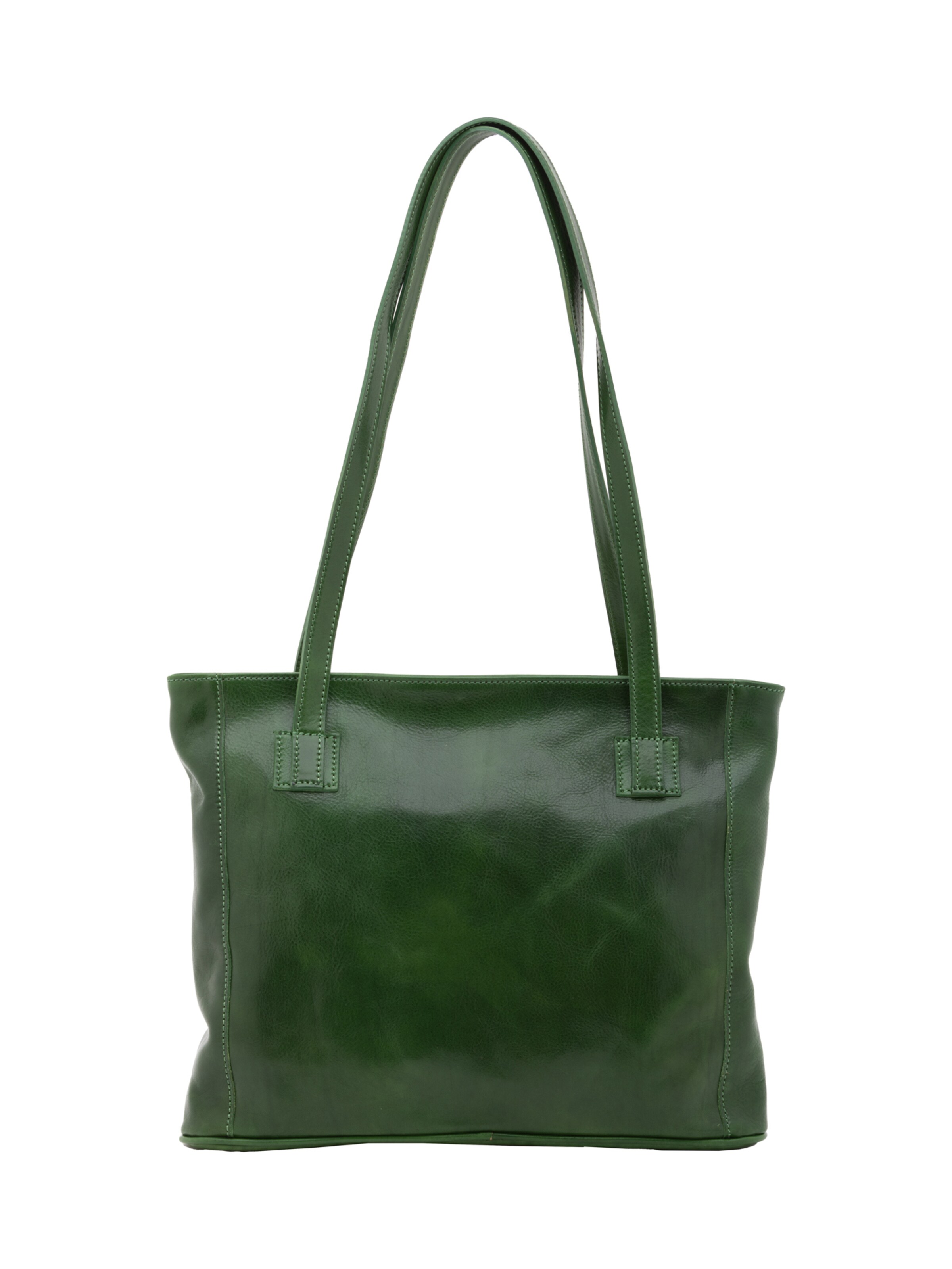 Borsa a spalla 'Borsa a Spalla Donna Cressa Vera Pelle Vacchetta - Chiusura Zip' di I Fratelli in verde: frontale