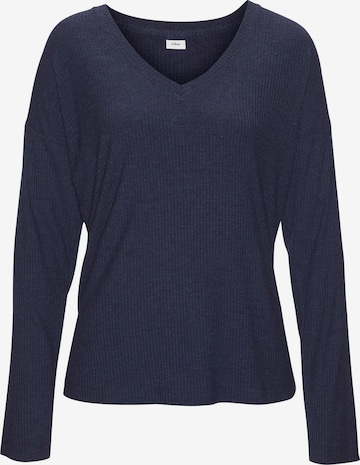 s.Oliver Schlafshirt in Blau: Vorderseite
