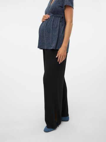 MAMALICIOUS Wide leg Broek 'MLFrederikke' in Zwart