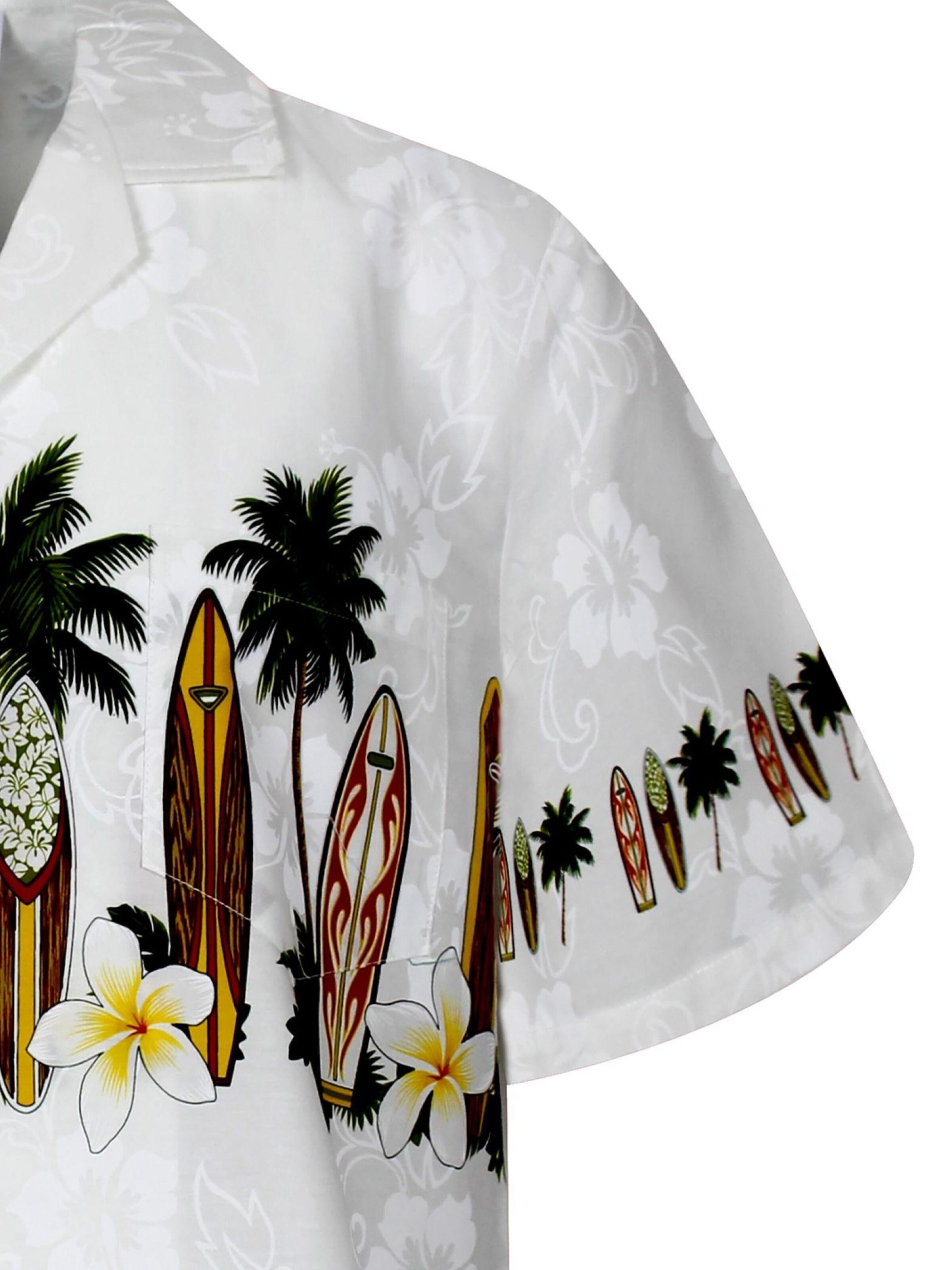 Regular fit Camicia 'Surfbretter' di Pacific Legend in bianco