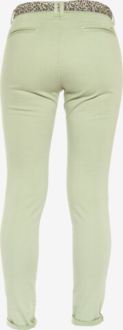 Le Temps Des Cerises Skinny Pants 'DYLI' in Green