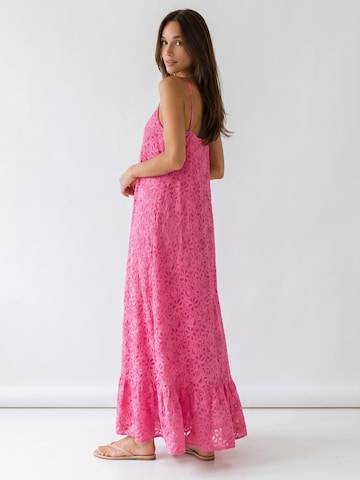 Introvertie VIENNA Zomerjurk 'Madeira A-line Maxi Dress' in Roze