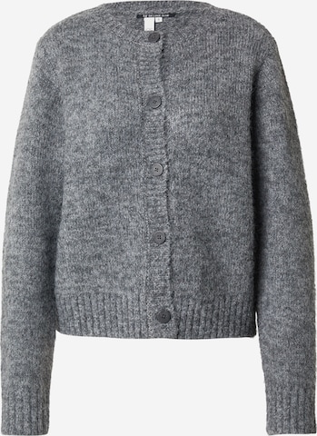 QS Вязаная кофта в Серый: спереди