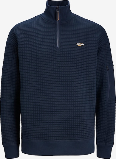 JACK & JONES Sportisks džemperis, krāsa - tumši zils / oranžs / melns / balts, Preces skats