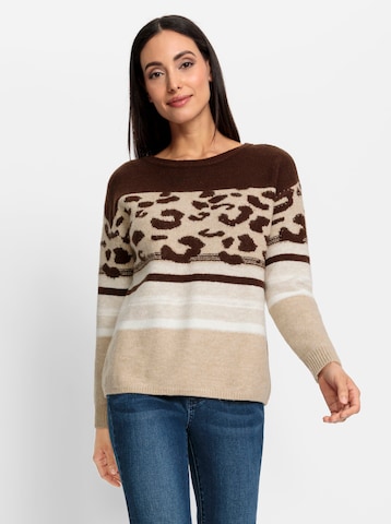Pull-over heine en marron : devant