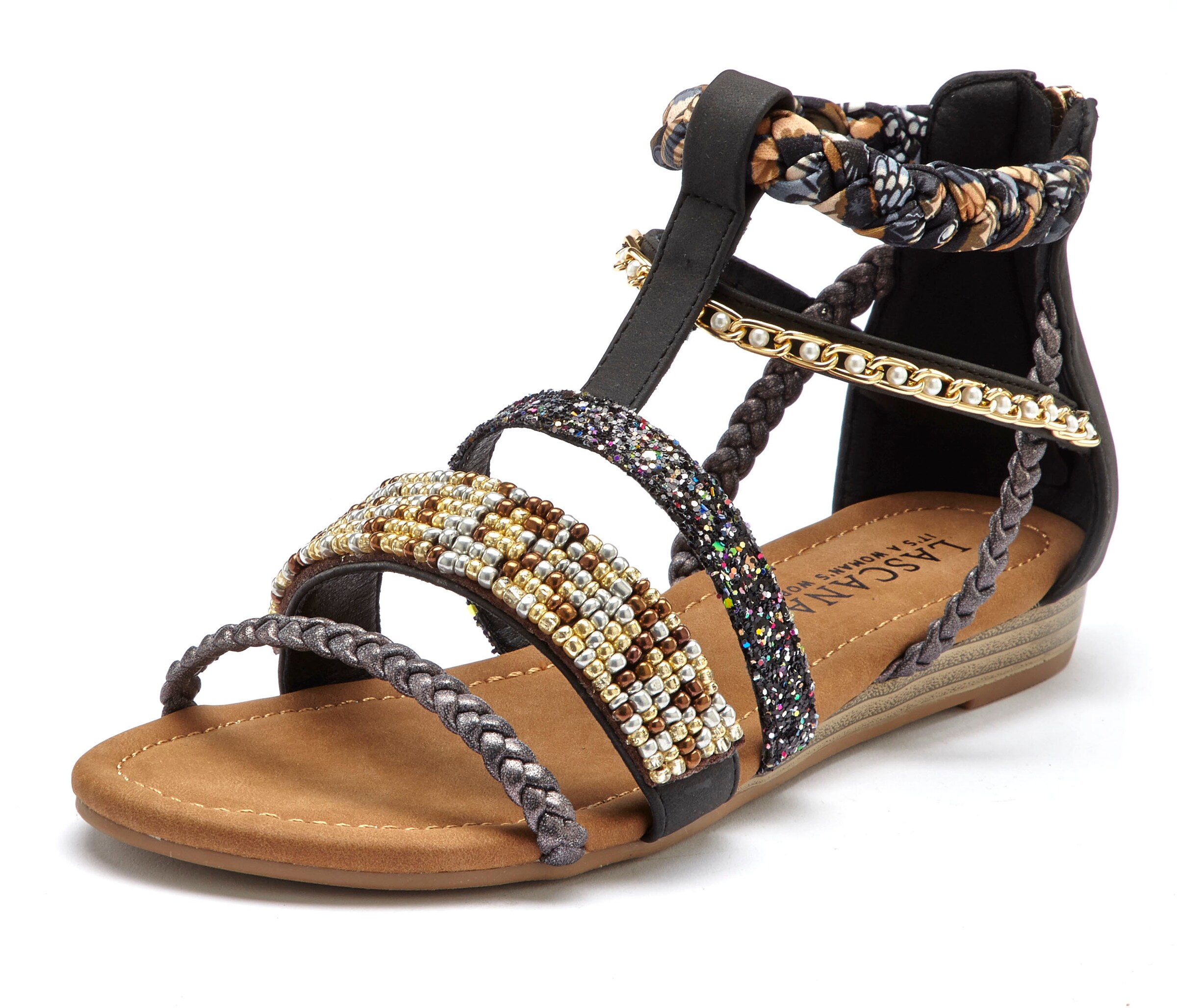 LASCANA Szandálok - fekete: elől