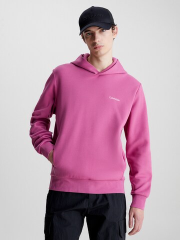 Sweat-shirt Calvin Klein en rose : devant