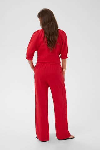 Wide Leg Pantalon 'CRBellis' Cream en rouge