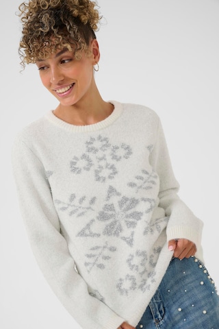 Pull-over 'CRTinsel' Cream en blanc