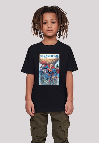 T-Shirt 'DC Fandome Superman Hero Collage ' F4NT4STIC en noir : devant