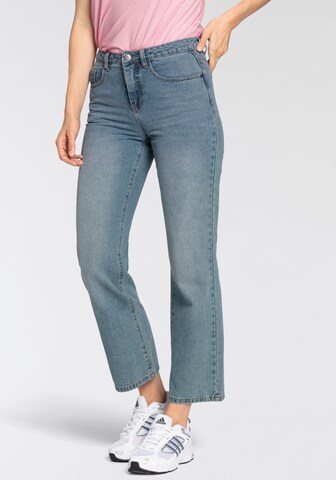 DELMAO Flared Jeans in Blue: front
