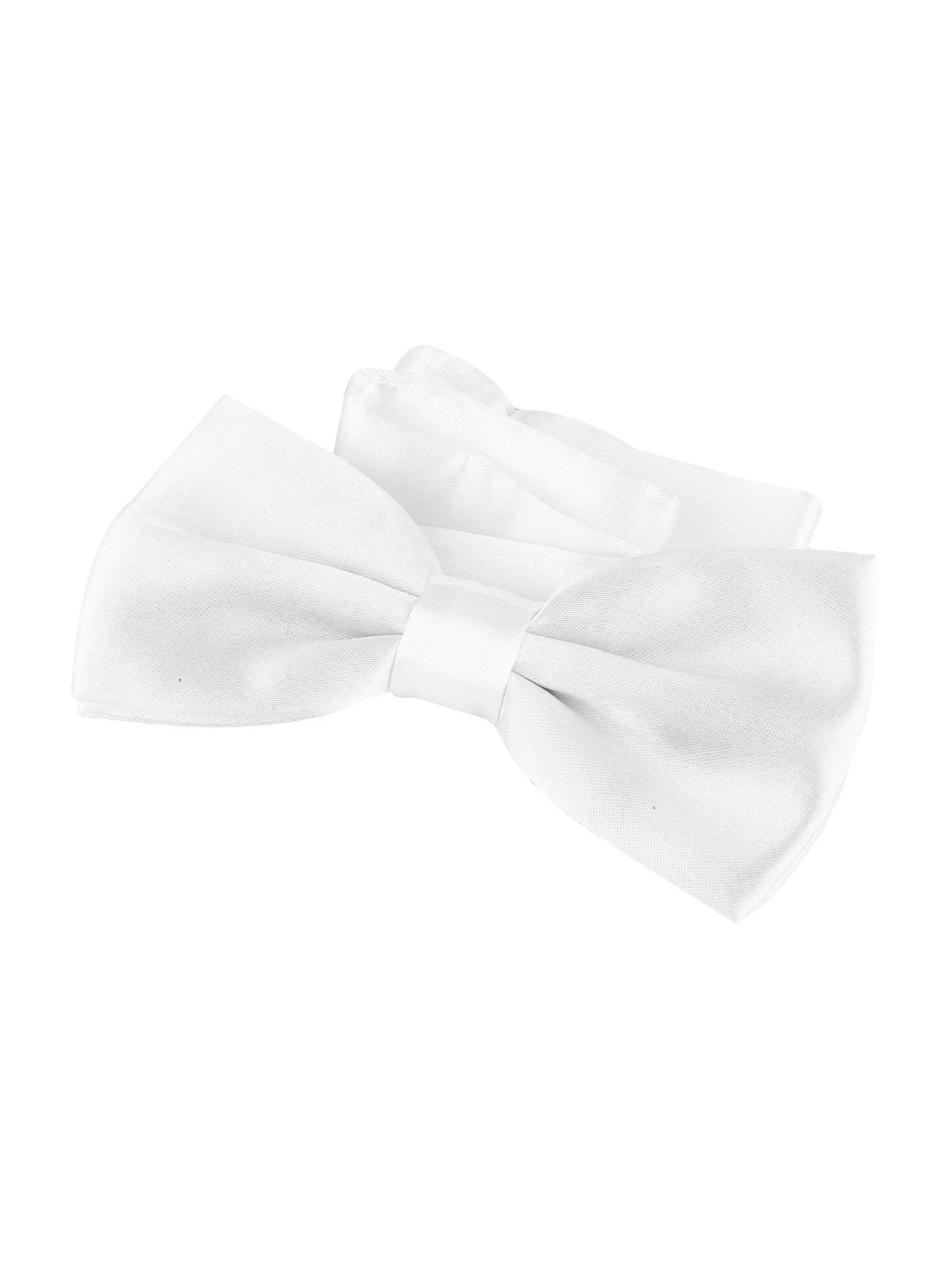 DonDon Bow Tie 'DonDon Edle nachtblaue Fliege Schleife mit Haken - bereits gebunden und verstellbar' in One size in White, Item view