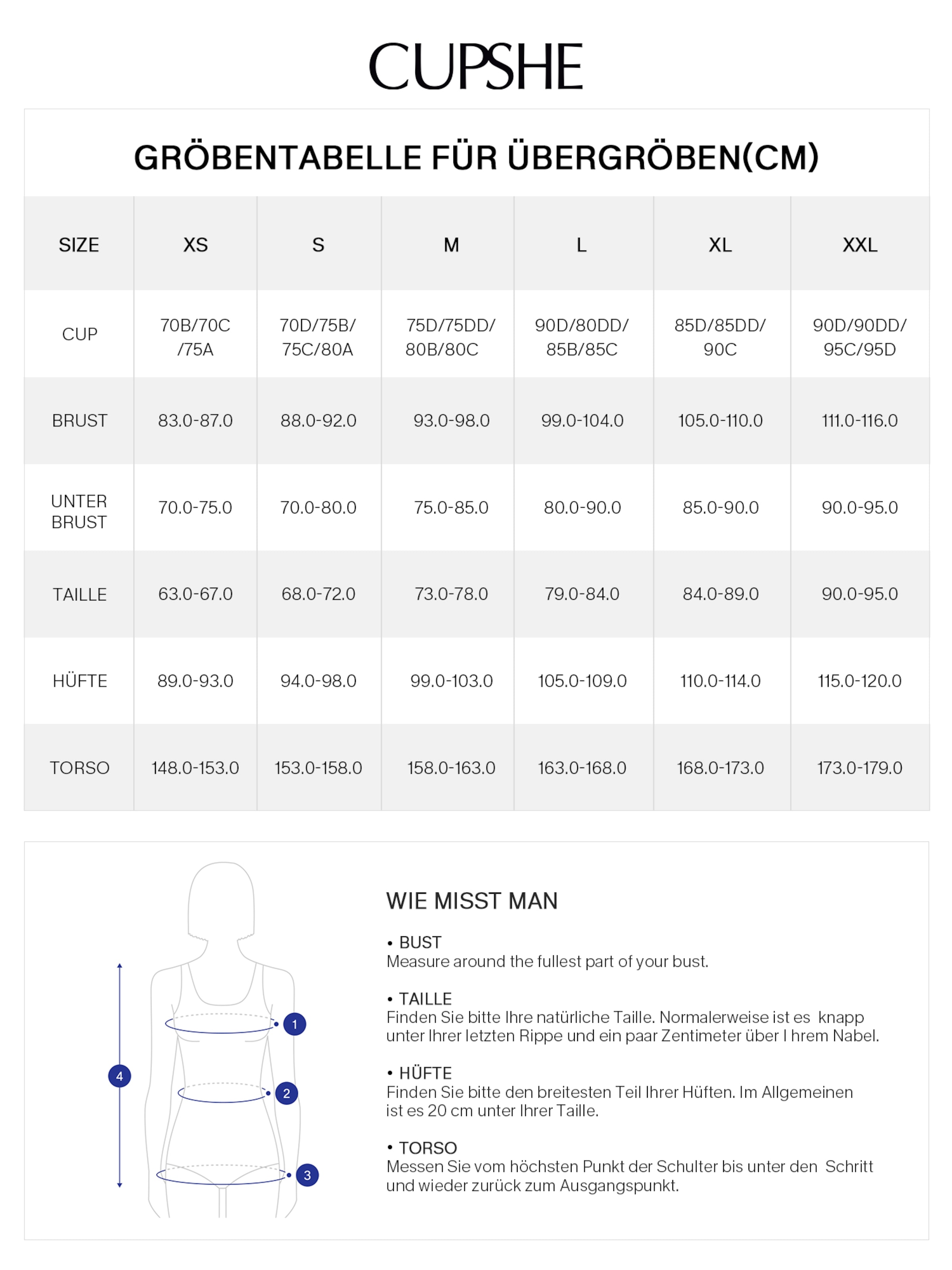 Cupshe Bustier Badeanzug 'CAA12E4H013AA'‌‌‌‌‌‌‌‌ in Schwarz