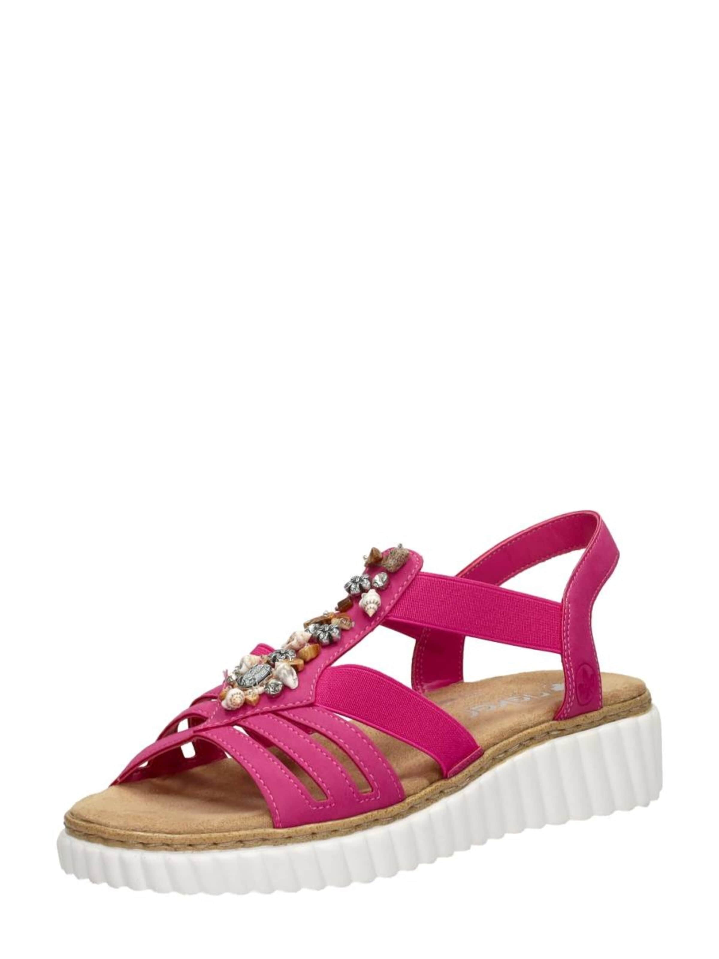 Rieker Sandal 'Sandalen Plat' in Pink