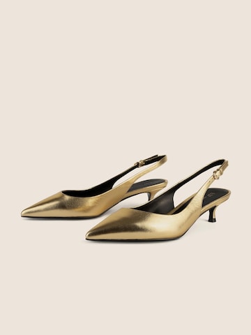 L37 HANDMADE SHOES Slingpumps 'ELEGANCE ESSENCE' in Goud