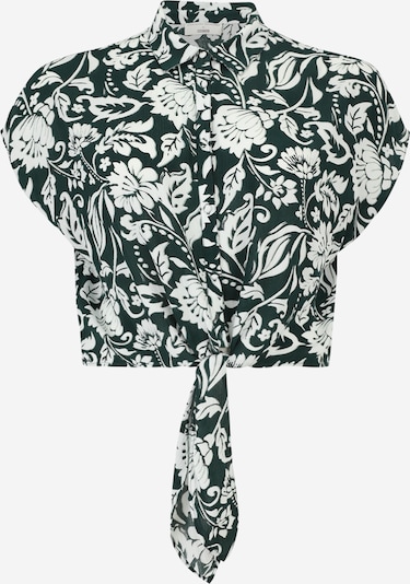 Guido Maria Kretschmer Curvy Blusa 'Flora' em verde escuro / branco, Vista do produto
