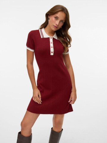 VERO MODA Gebreide jurk 'VMFrancie' in Rood: voorkant