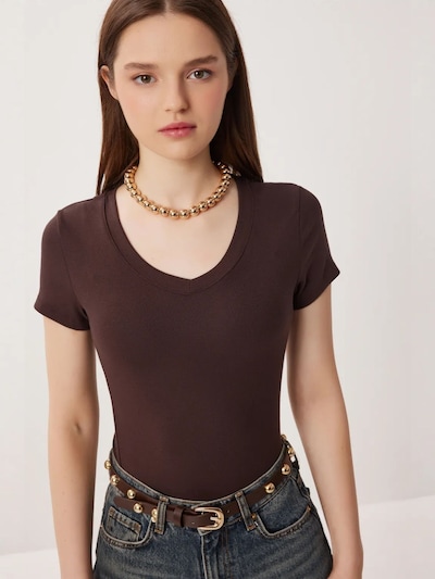 Happiness İstanbul T-shirt 'T-Shirts' en S en moka, Vue avec produit
