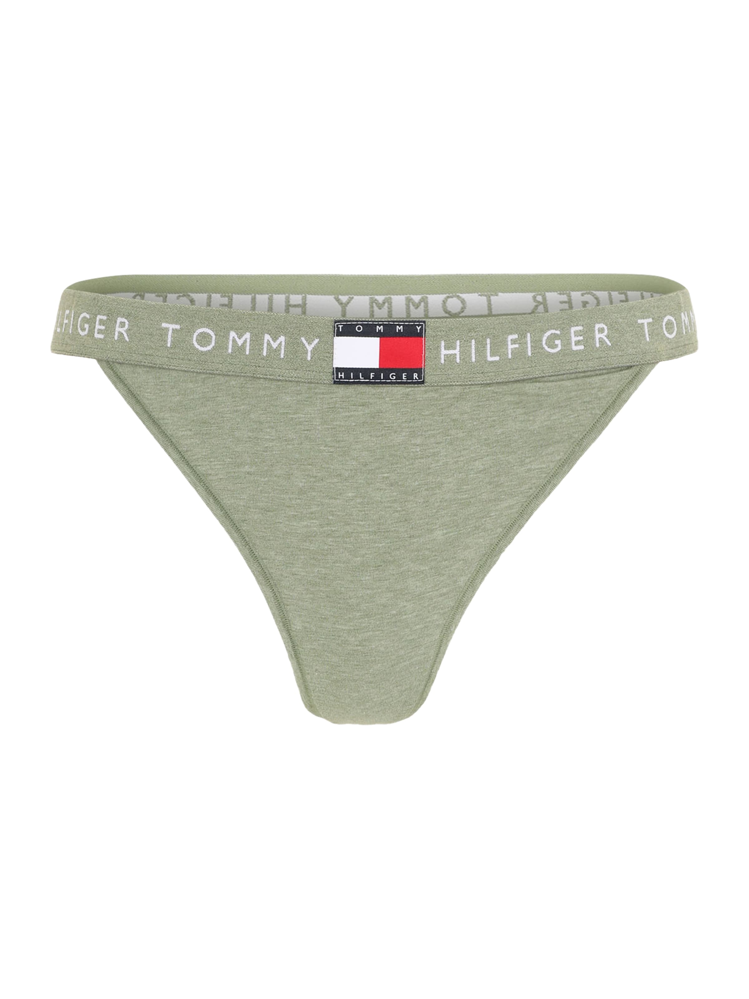 Tommy Hilfiger Underwear Стринг в зелено: отпред