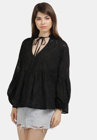 MYMO Blouse in Black: front