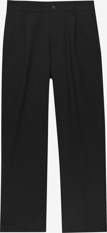 Loosefit Pantalon à pince Pull&Bear en noir : devant