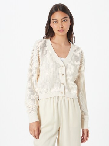 TOM TAILOR DENIM Knit Cardigan in Beige: front