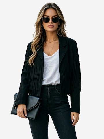 Yesfashion Between-seasons coat in Black: front