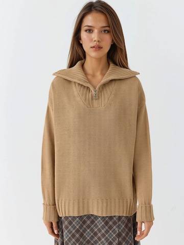 My fashion Oversized sweater in Brown: front