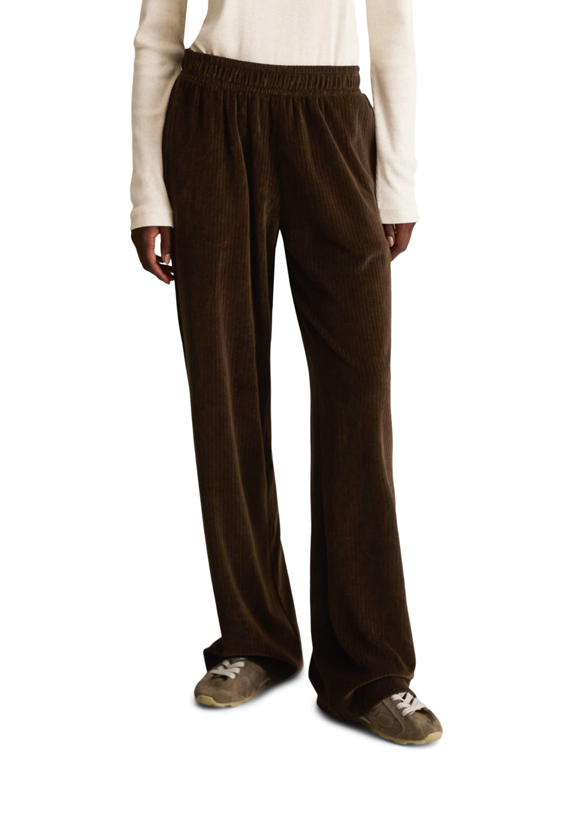 Loosefit Pantalon Marc O'Polo DENIM en marron : devant