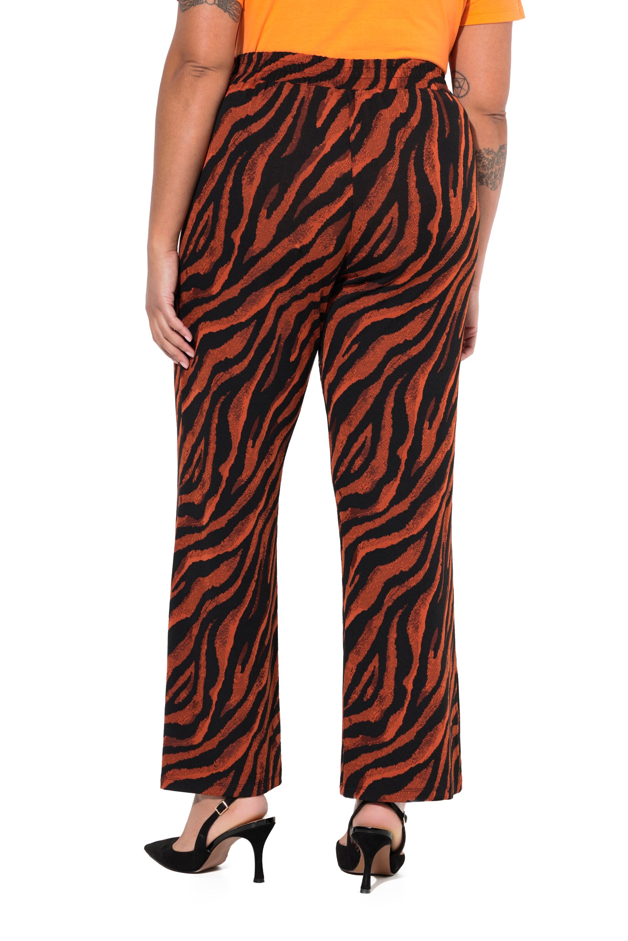 MIAMODA Flared Hose in Orange