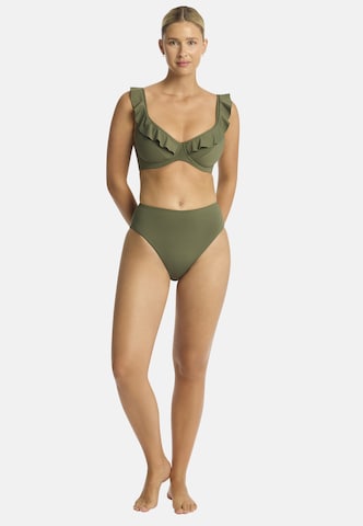 SEA LEVEL Bikinihose 'Essentials' in Grün