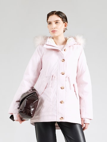 HOLLISTER Zimní parka – pink: přední strana